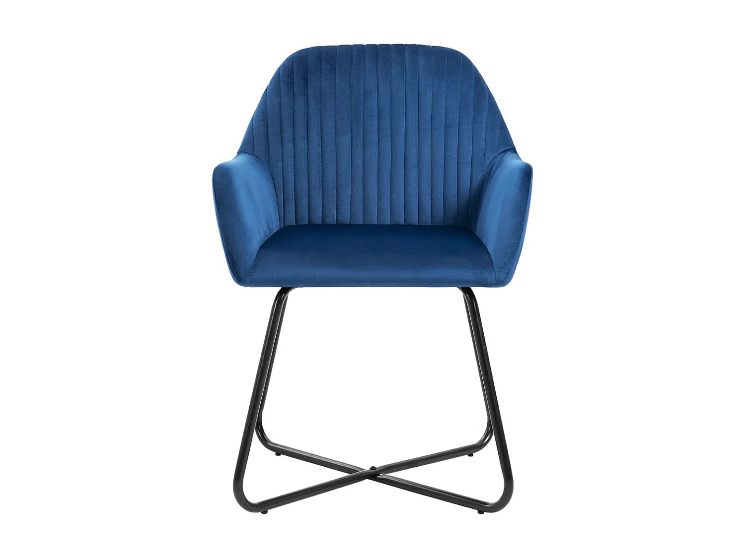 Chaises de salle à manger 6 pcs Bleu velours