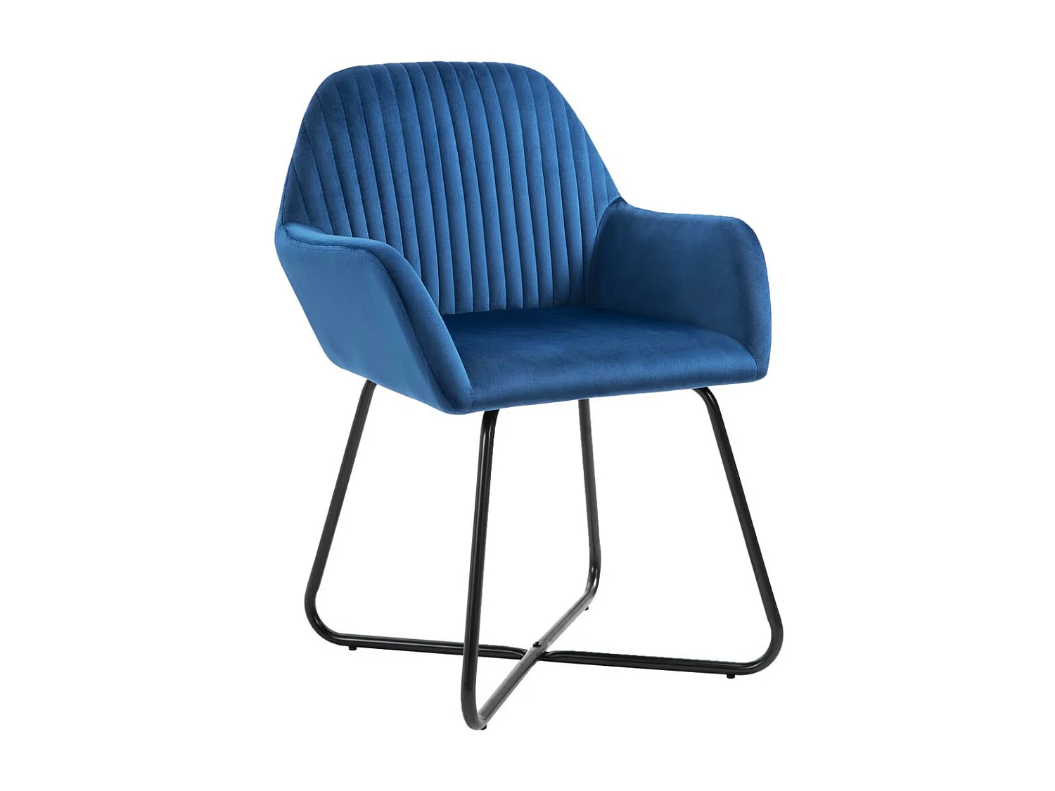 Chaises de salle à manger 6 pcs Bleu velours