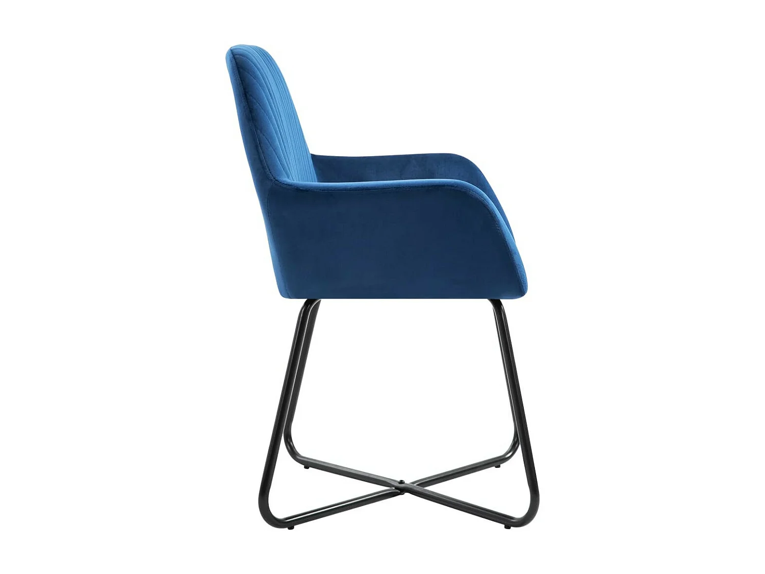 Chaises de salle à manger 6 pcs Bleu velours