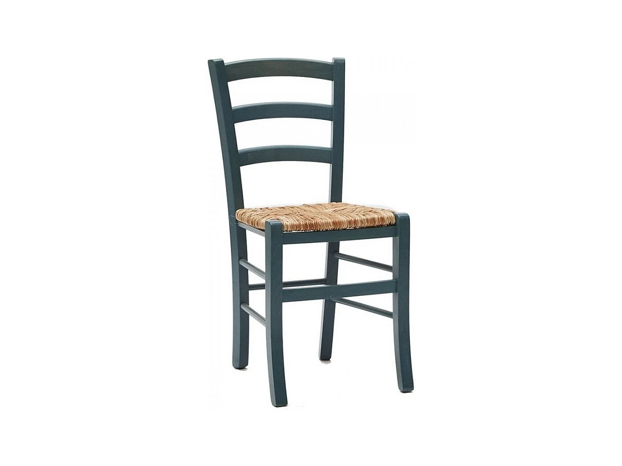 Chaise en bois de hêtre et paille Naturalia - Lot de 2-Couleur Gris clair