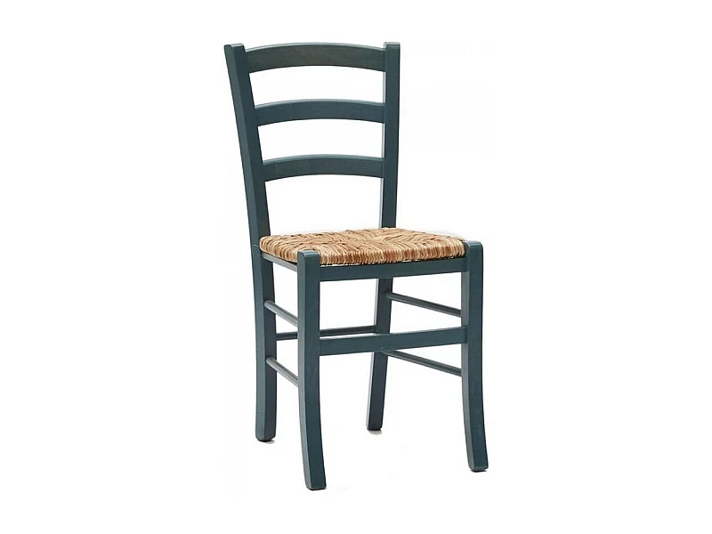 Naturalia stoel van beukenhout en stro - Set van 2-Kleur Lichtgrijs