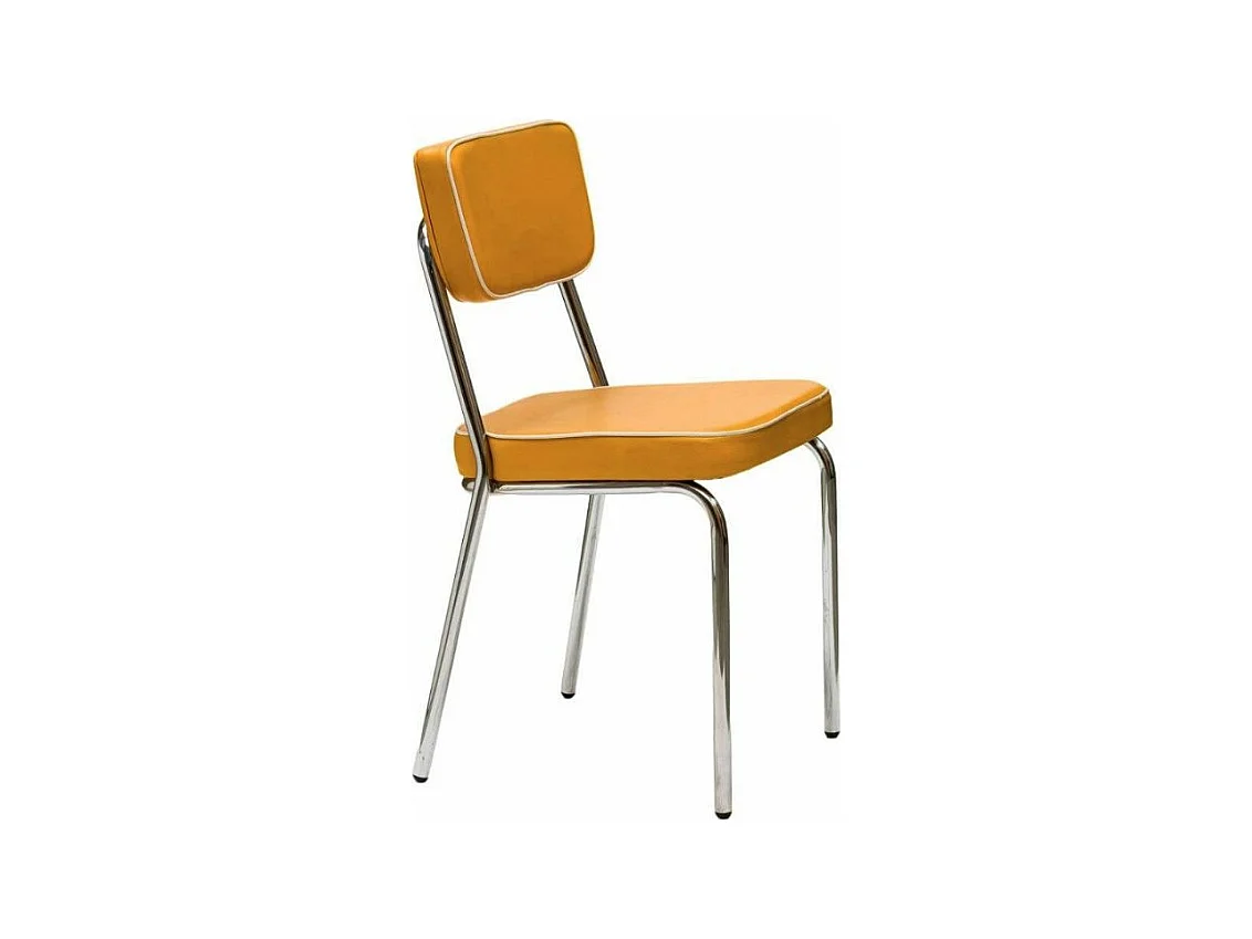 Chaise originale style années 60 - Lot de 2-Couleur Orange