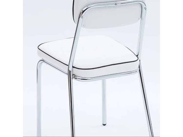 Chaise originale style années 60 - Lot de 2-Couleur Orange