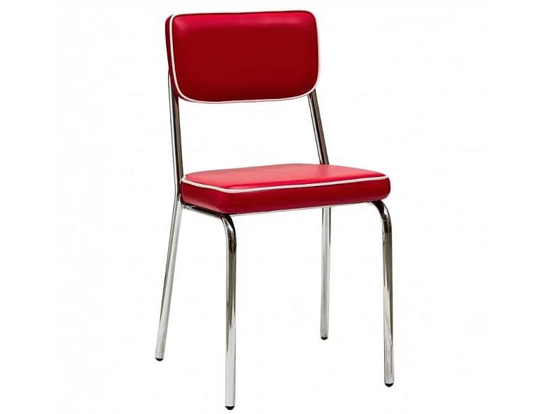 Chaise originale style années 60 - Lot de 2-Orange