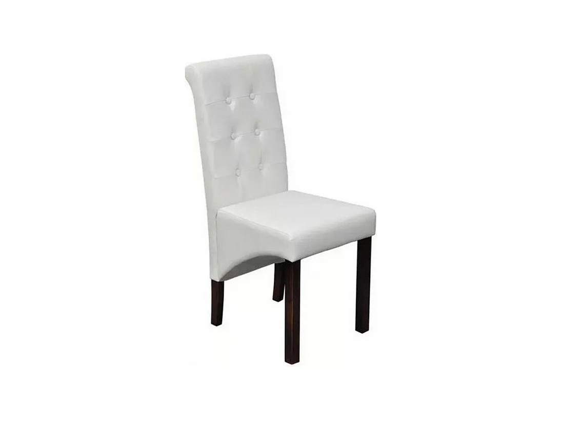 Eetkamerstoelen 2 st kunstleer wit