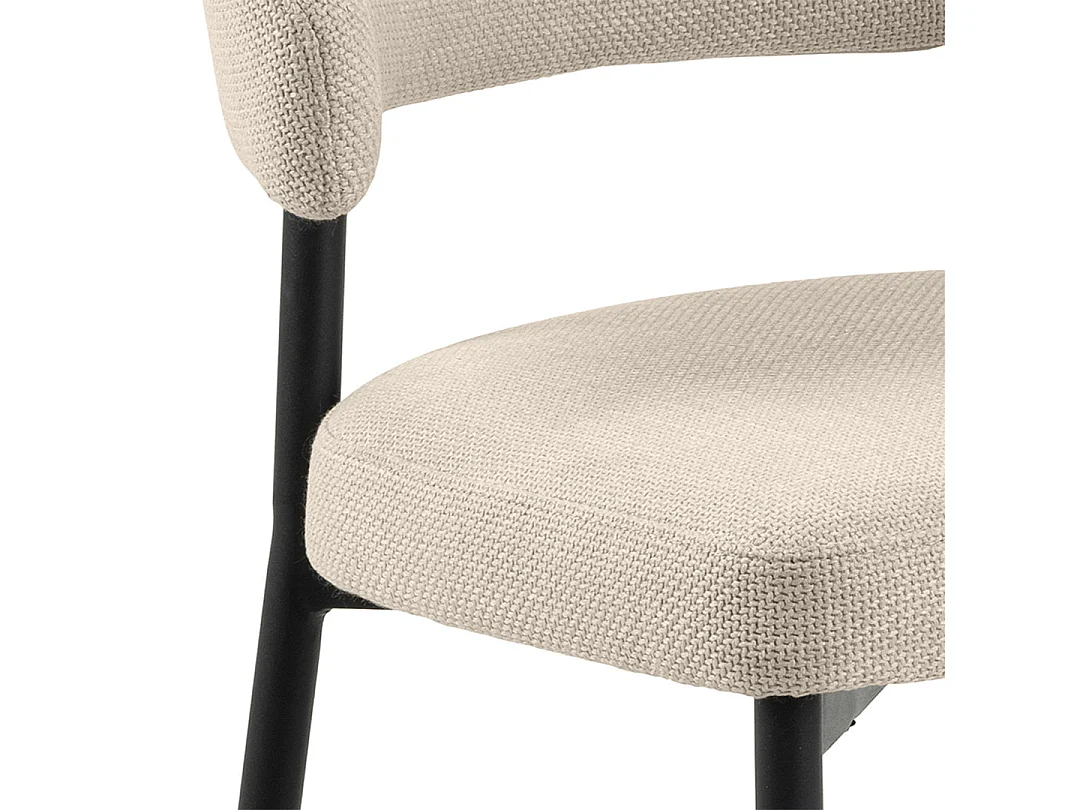 Edel eetkamerstoel beige.