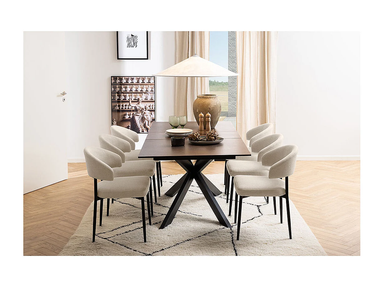 Edina chaise de salle à manger beige.