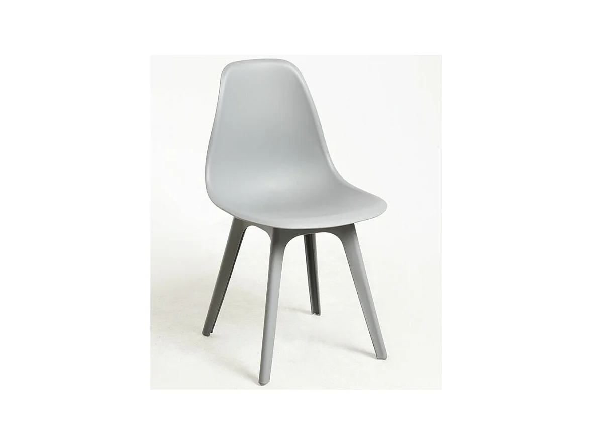 Chaise polypropylène gris Brink - Lot de 2