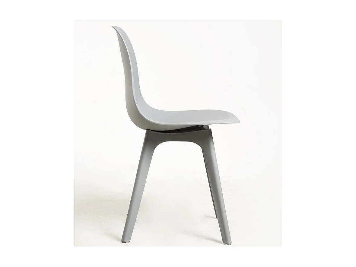 Silla Brink de polipropileno gris - Juego de 2