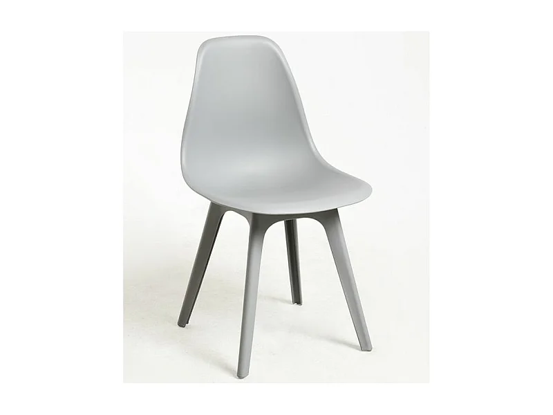 Chaise polypropylène gris Brink - Lot de 2