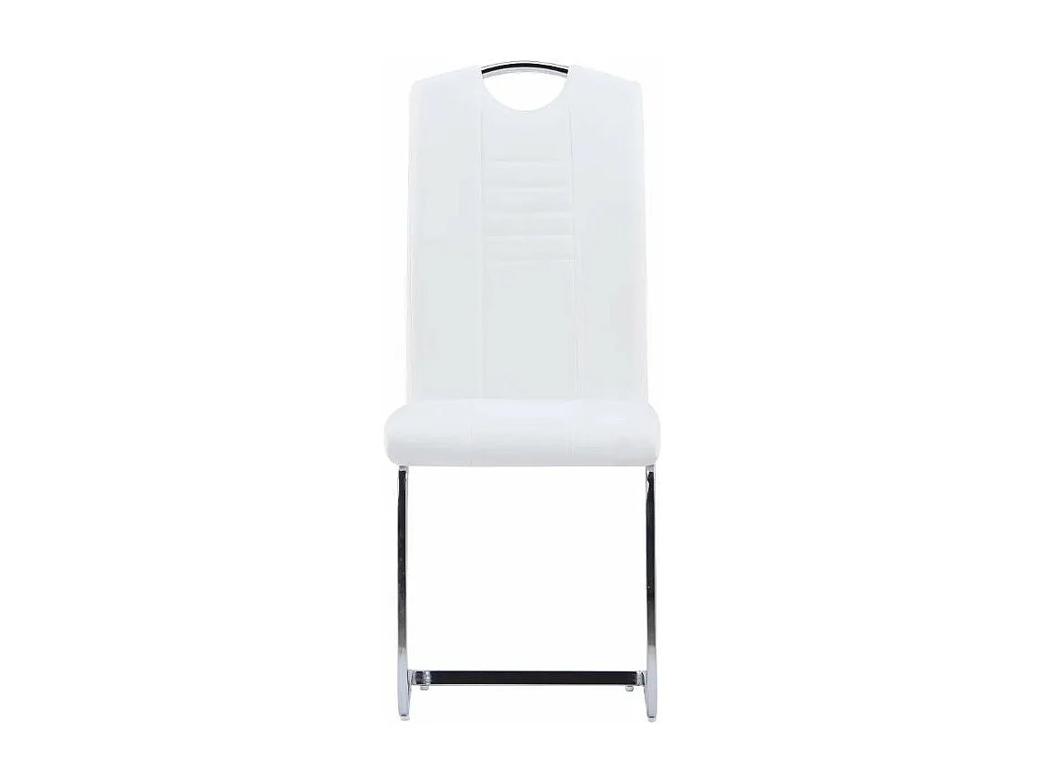 Eetkamerstoelen 2 st kunstleer wit