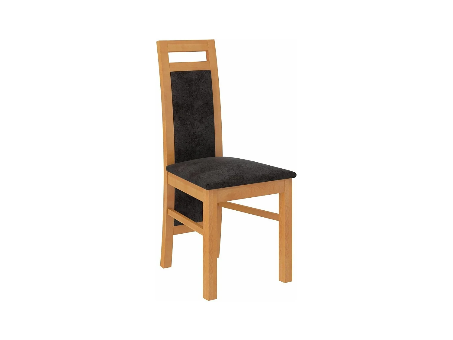 Chaise bois clair de hêtre et tissu tissu Mouka-Tissu 27105