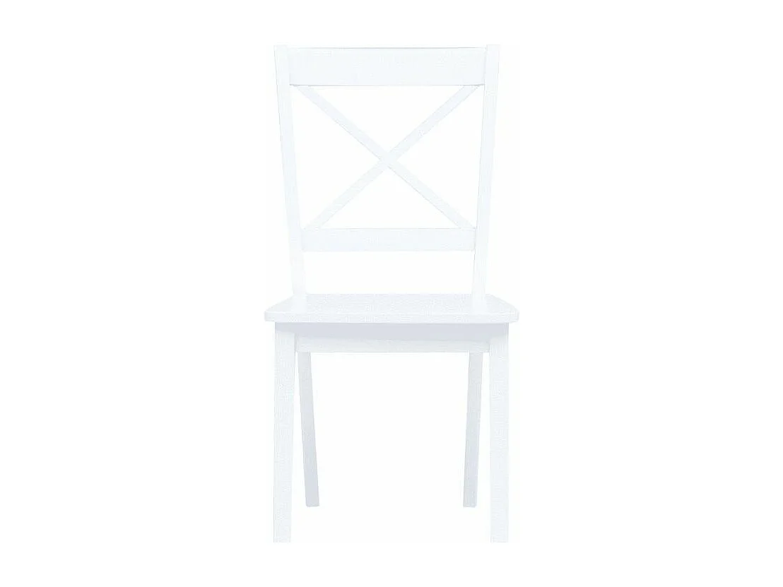 Chaise bois blanc hévéa massif Aero - Lot de 2