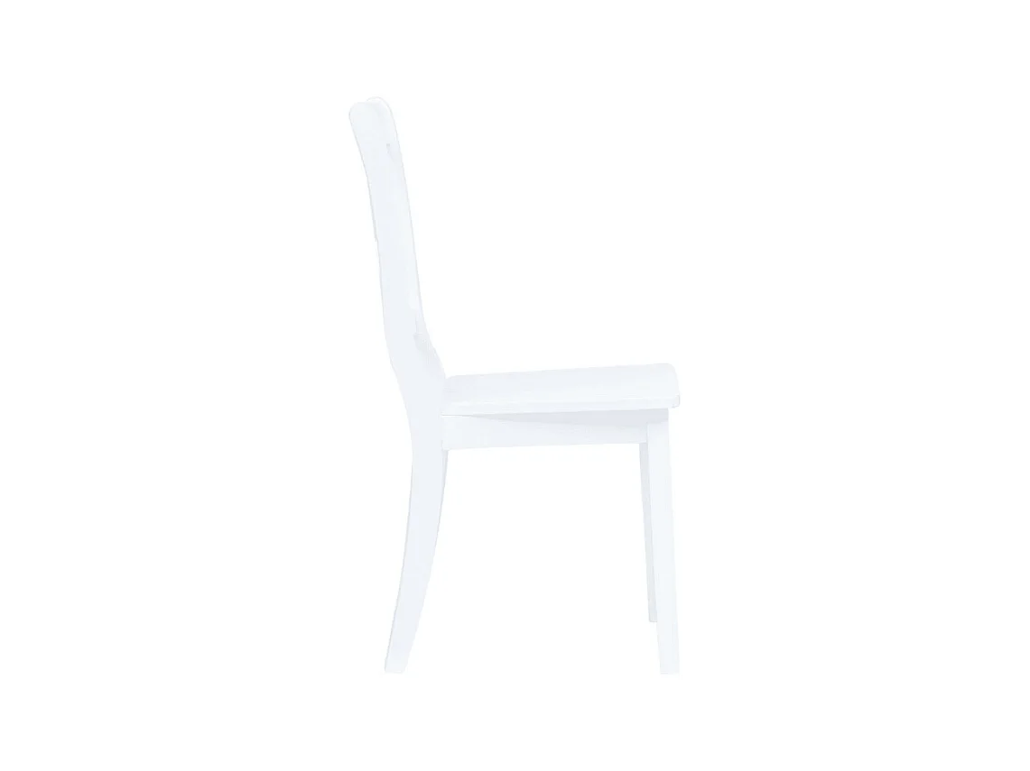 Chaise bois blanc hévéa massif Aero - Lot de 2