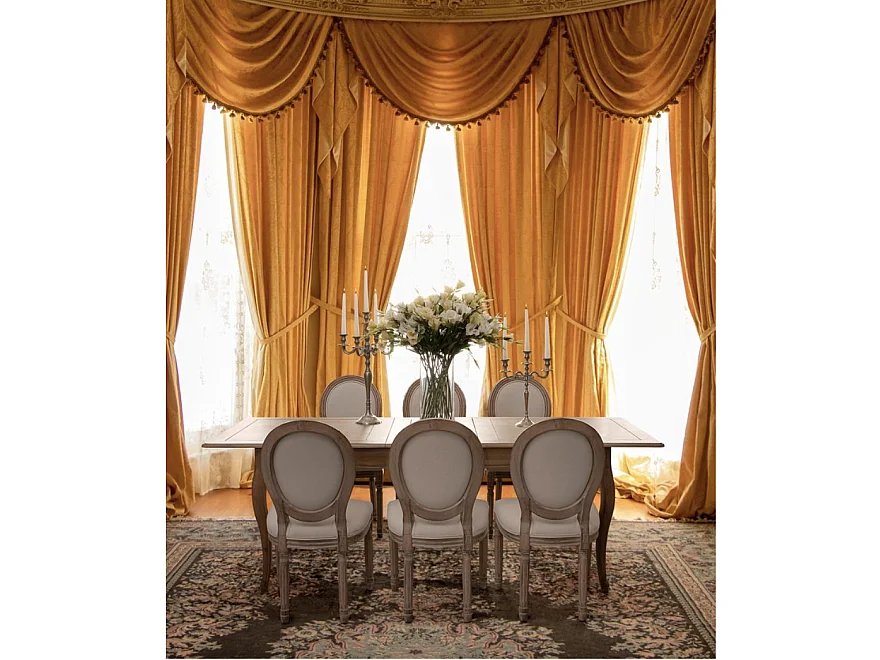 Set van 2 Louis XVI-stijl medaillonstoelen – Elegantie en prestige voor uw interieur-Kleur Donker bruin