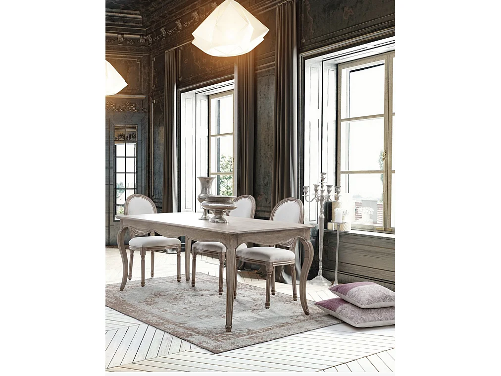 Conjunto de 2 sillas medallón de estilo Luis XVI – Elegancia y prestigio para su interior-Color Marrón oscuro