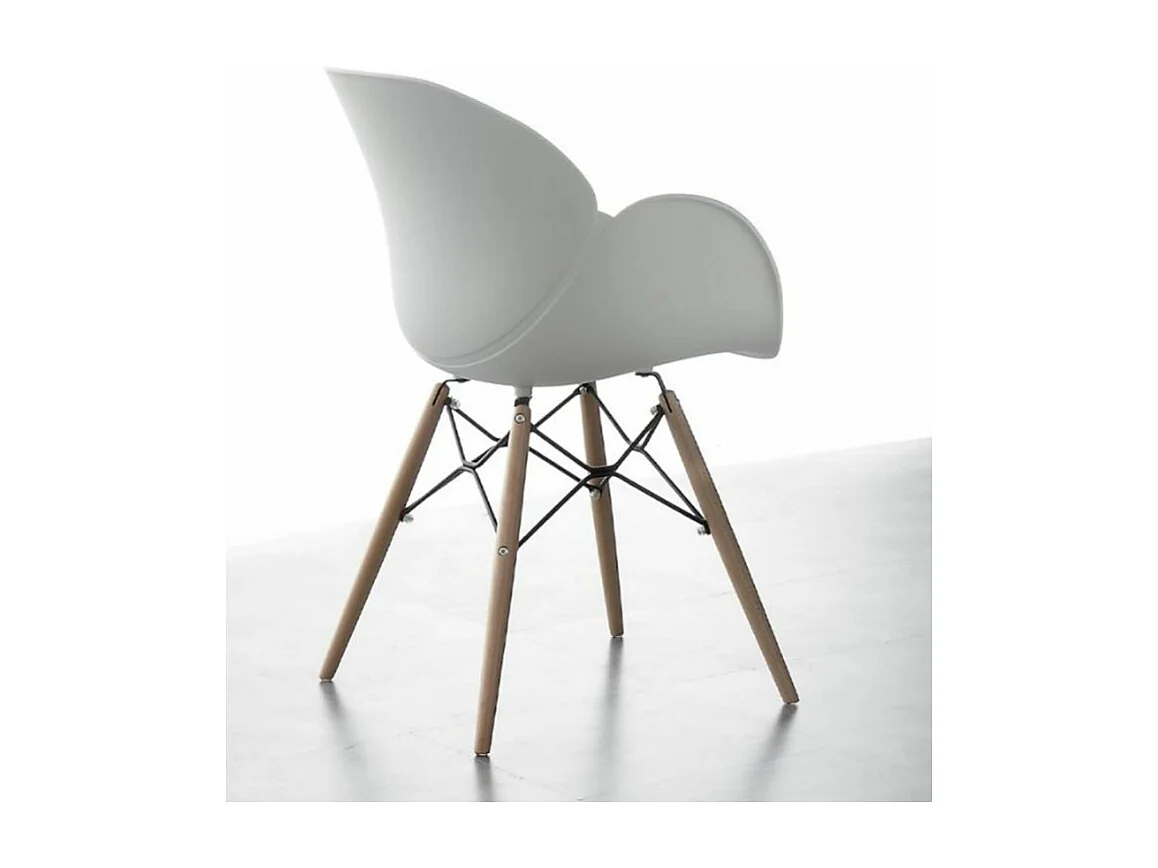 Fauteuil en polypropylène Kactus - Lot de 2-Couleur Noir