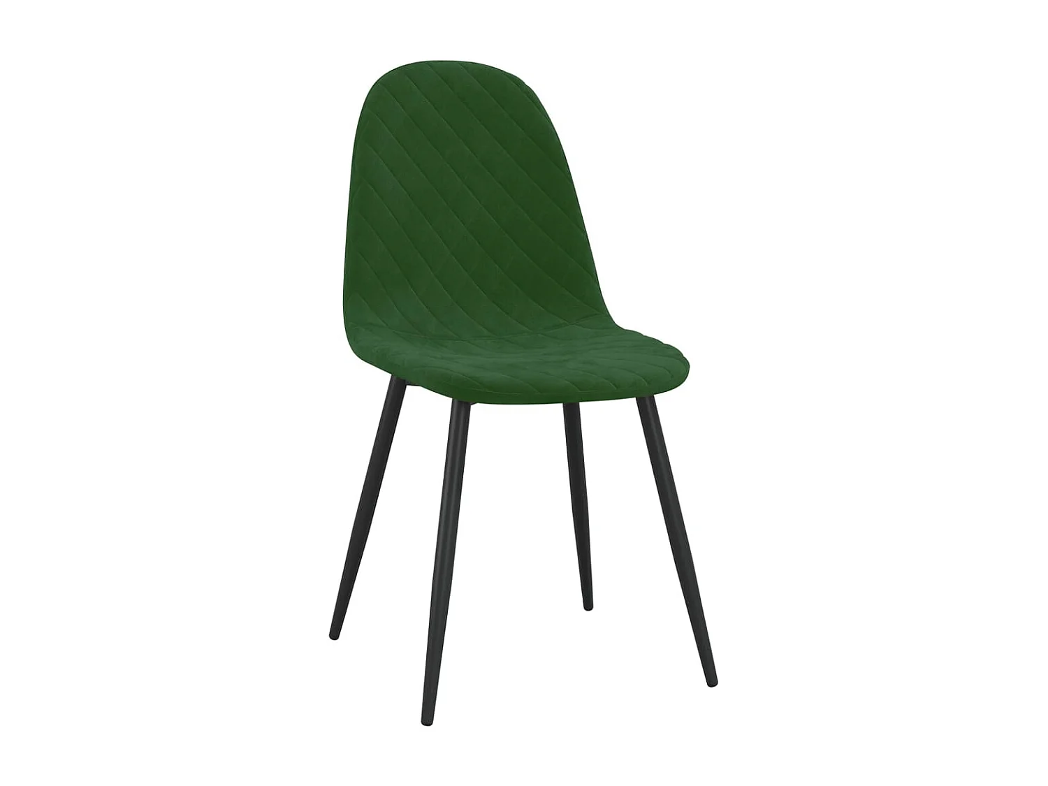 Chaises de salle à manger 2 pcs Vert foncé Velours 7