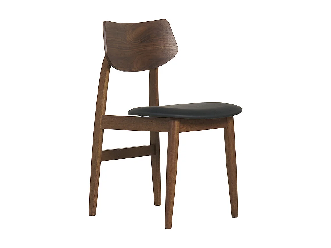 Sedie design in legno scuro e nero (set di 2) ELION