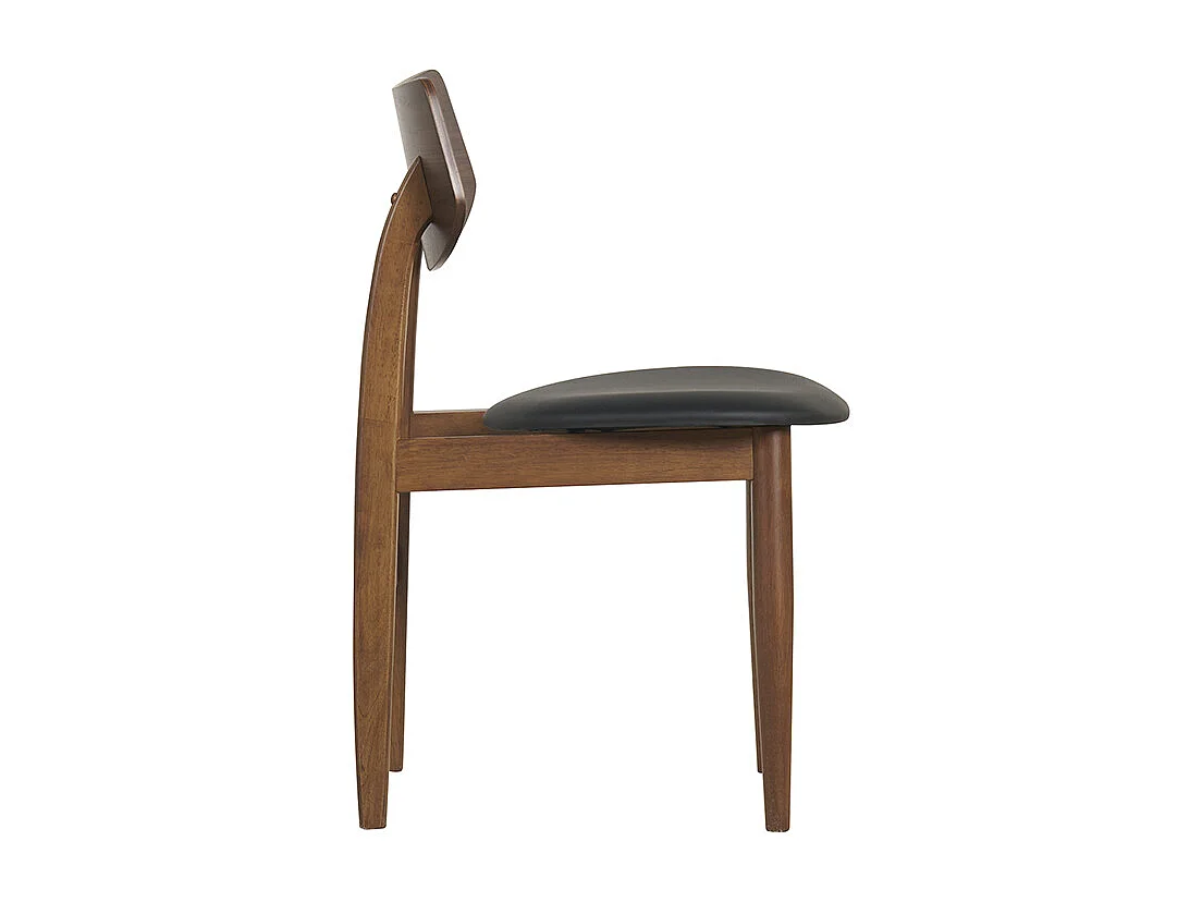 Sedie design in legno scuro e nero (set di 2) ELION