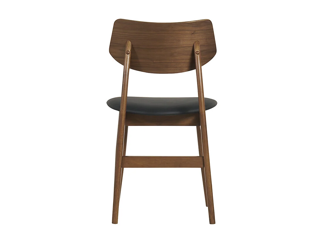 Design-Stühle in Schwarz aus dunklem Holz (2er-Set) ELION