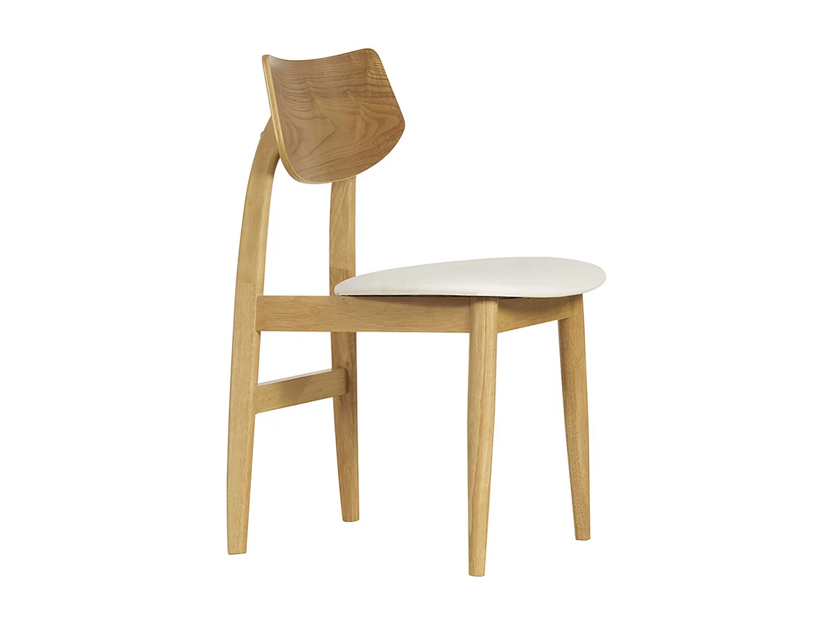 Sedie scandinave in legno chiaro e bianco (set di 2) ELION