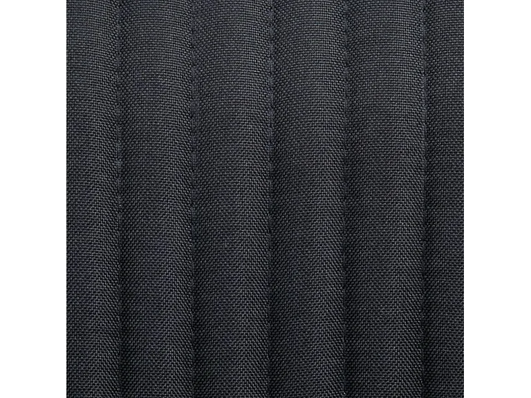 Chaise tissu noir et pieds métal noir Mikee - Lot de 2