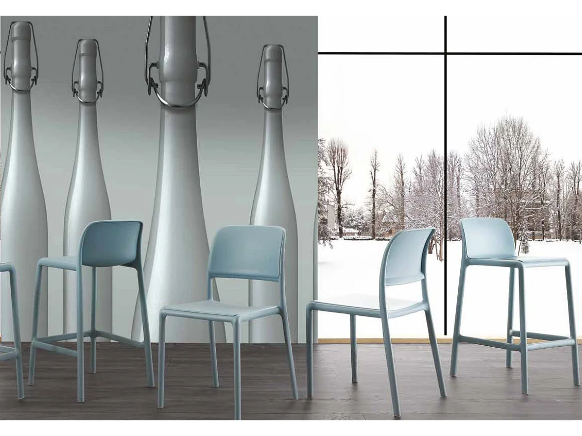 Lyvia design stapelbare stoel - Set van 4-Kleur Rood