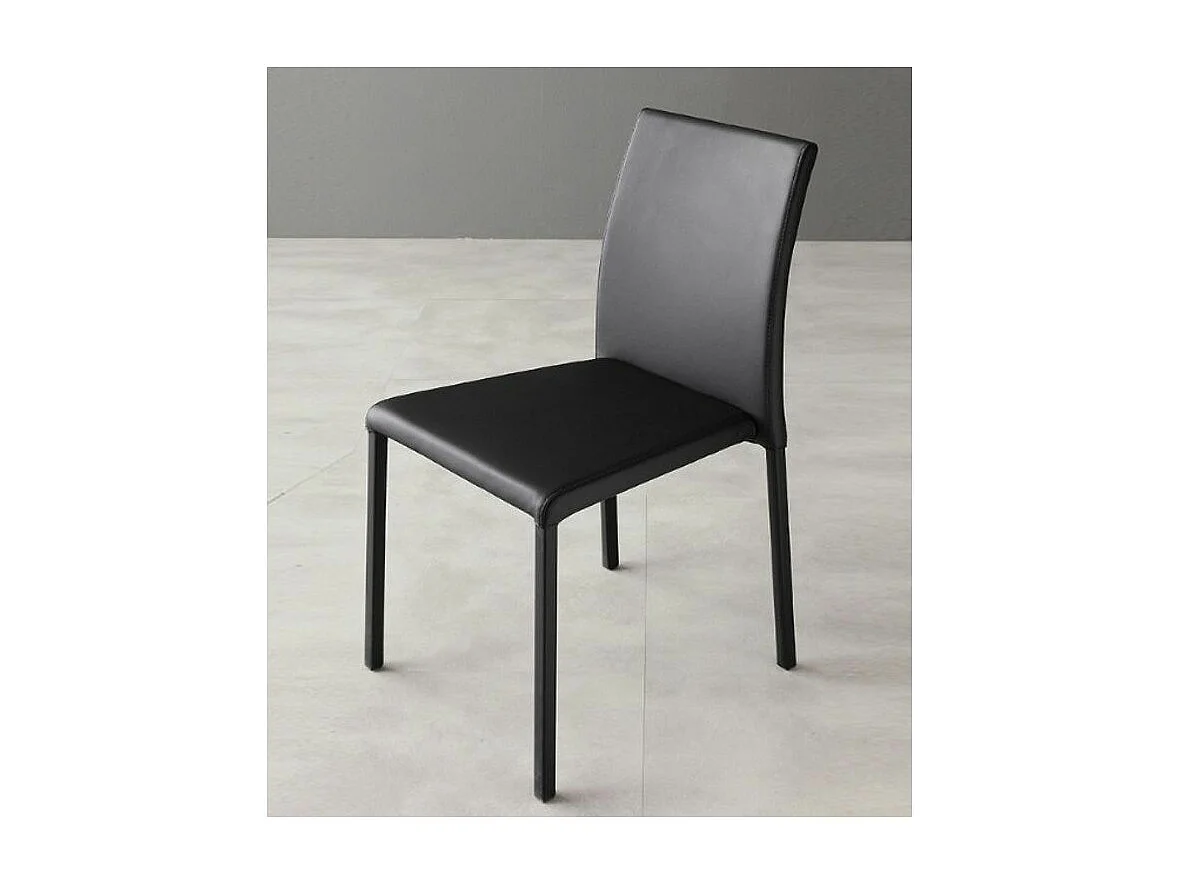 Chaise en faux cuir Jazon - Lot de 4-Couleur Blanc