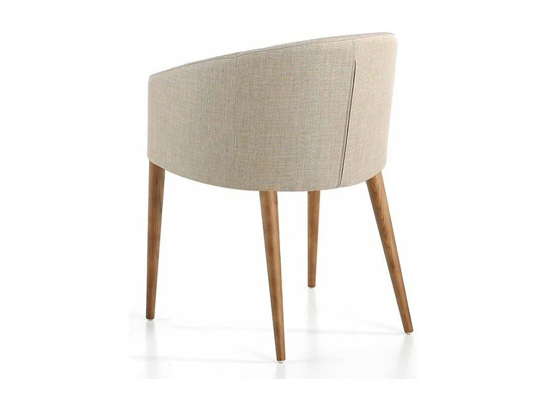 Fauteuil bois noyer et tissu Briza - Lot de 2-Couleur DUO 67