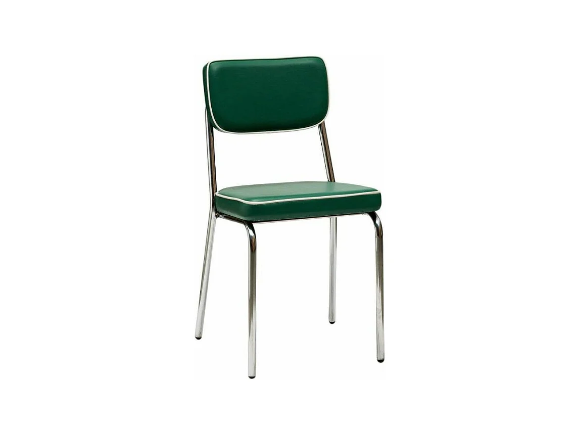 Chaise originale style années 60 - Lot de 2-Couleur Vert