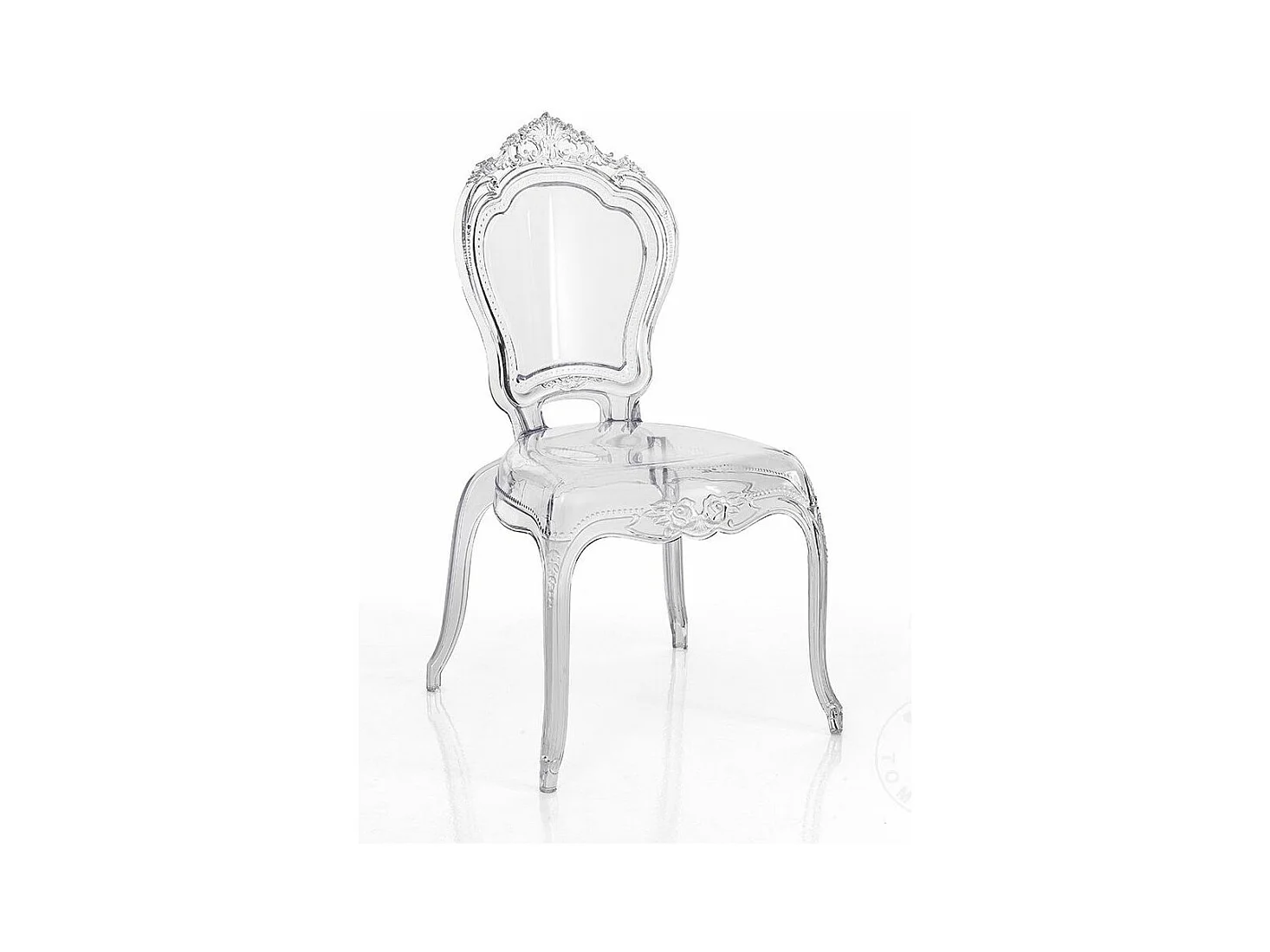 Chaise design en polycarbonate transparent Kenza - Lot de 4