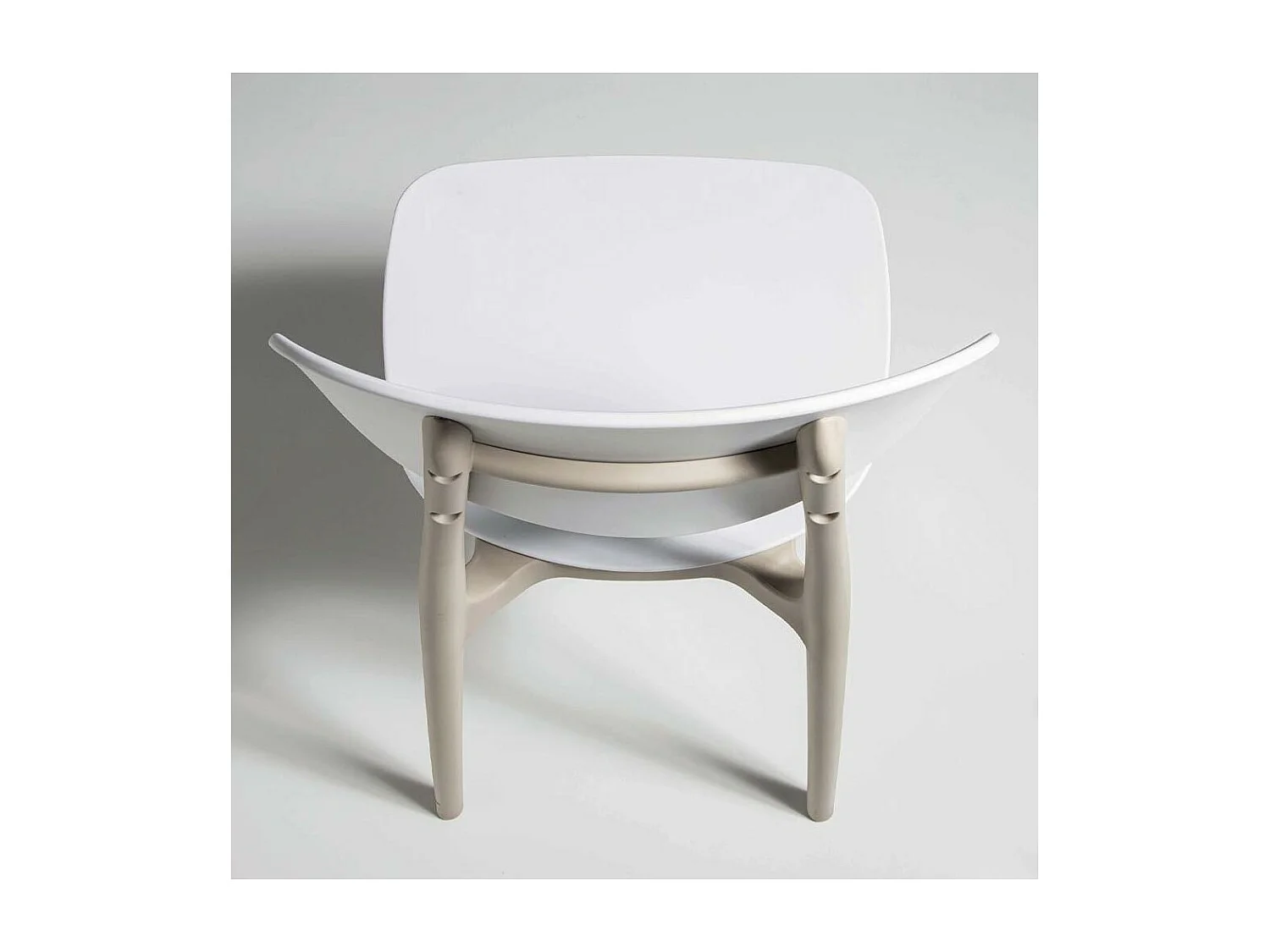 Chaise polyvalente en polypropylène Klaza - Lot de 4-Couleur Blanc