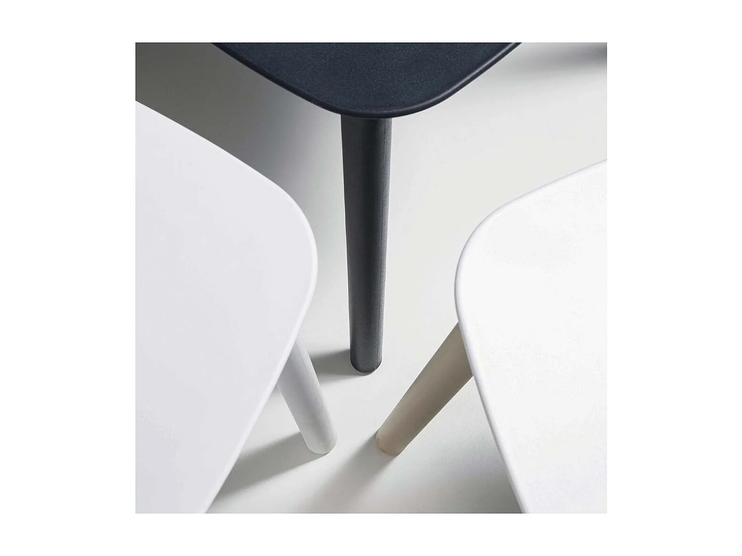 Chaise polyvalente en polypropylène Klaza - Lot de 4-Couleur Blanc