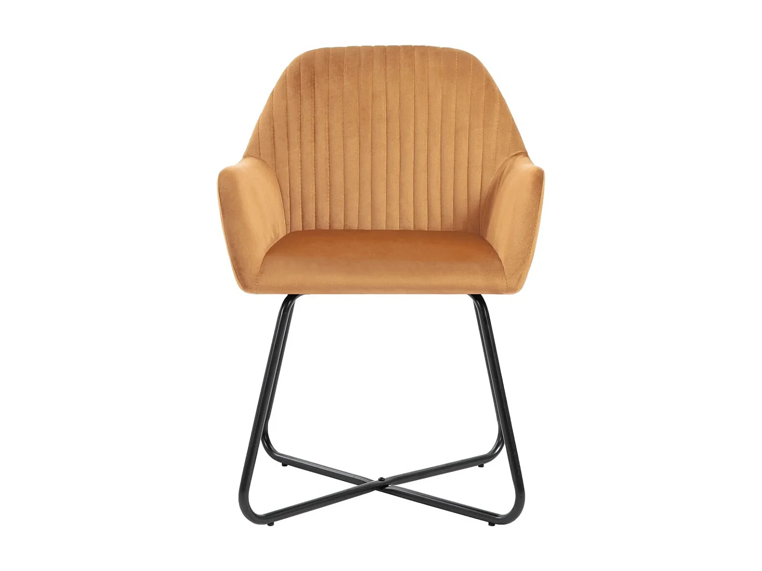 Chaises de salle à manger 6 pcs Ocre Velours