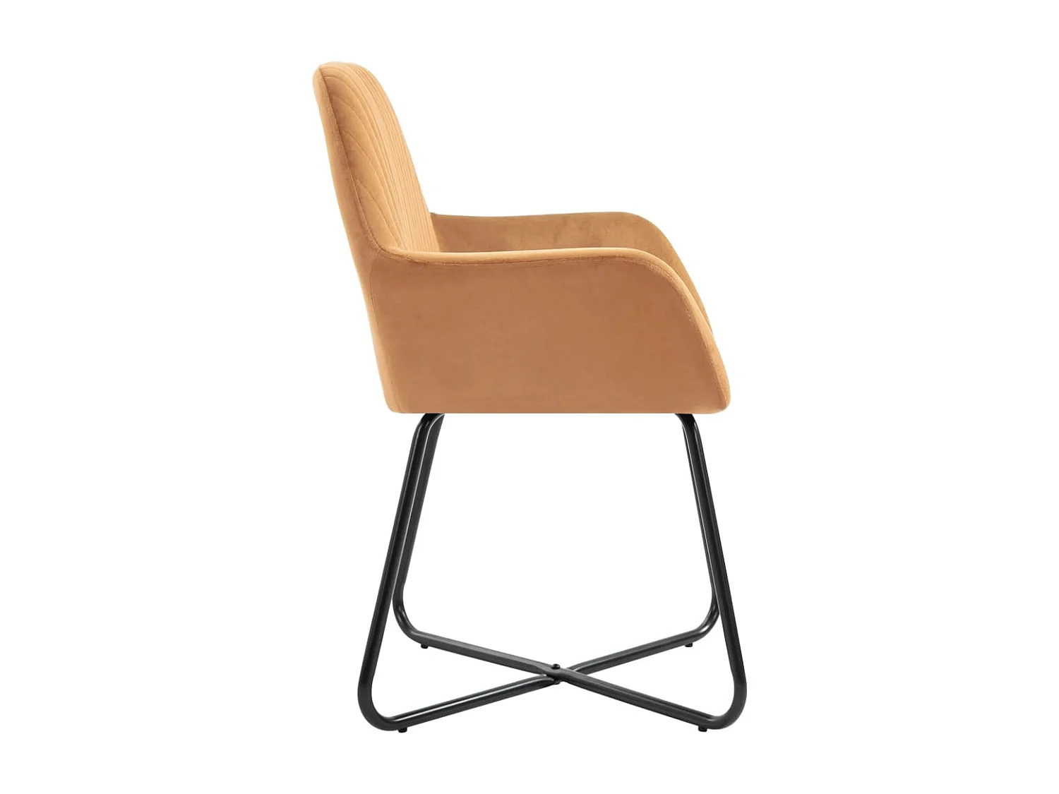 Chaises de salle à manger 6 pcs Ocre Velours