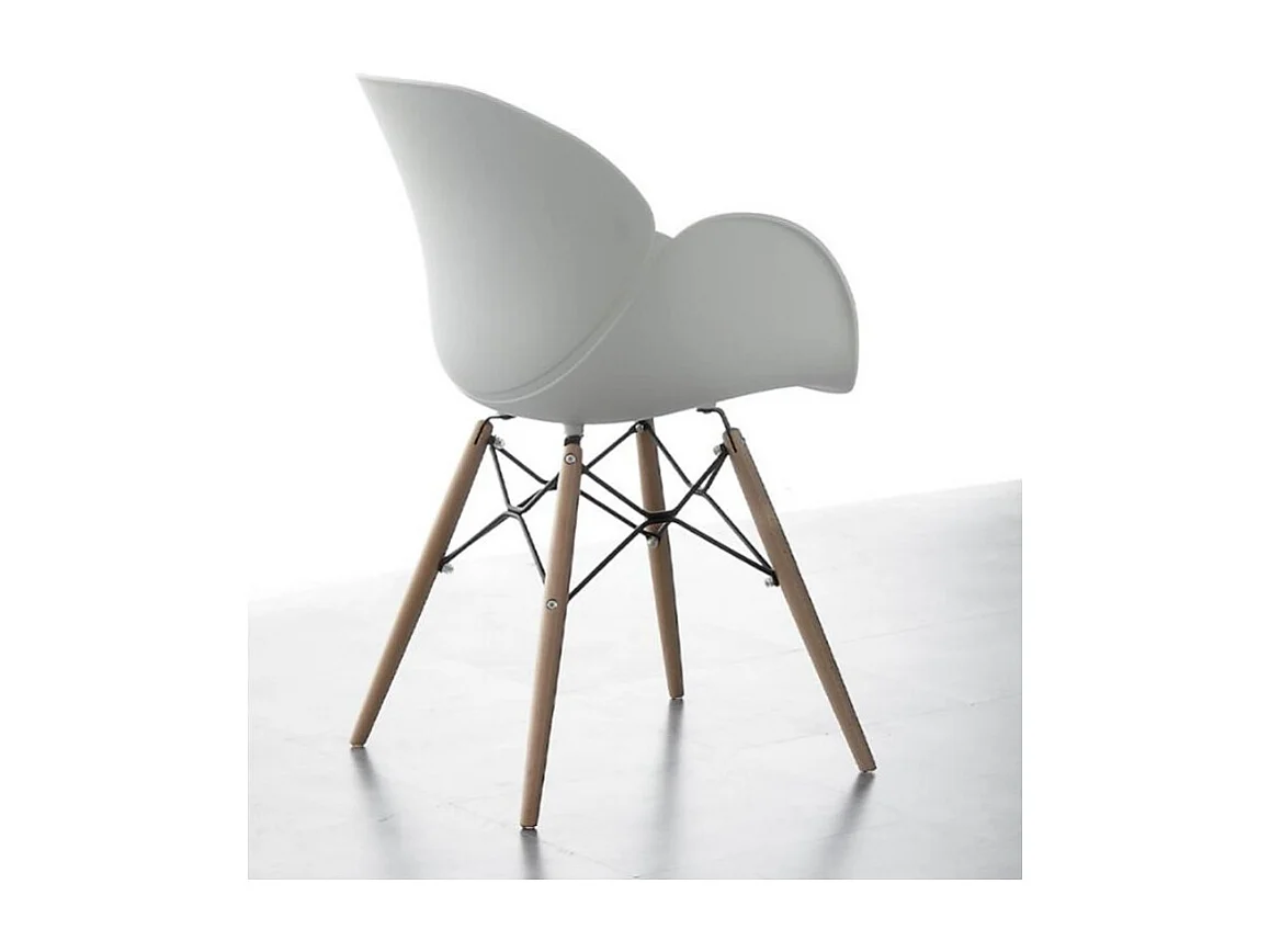 Kactus polypropyleen fauteuil - Set van 2-Kleur Wit