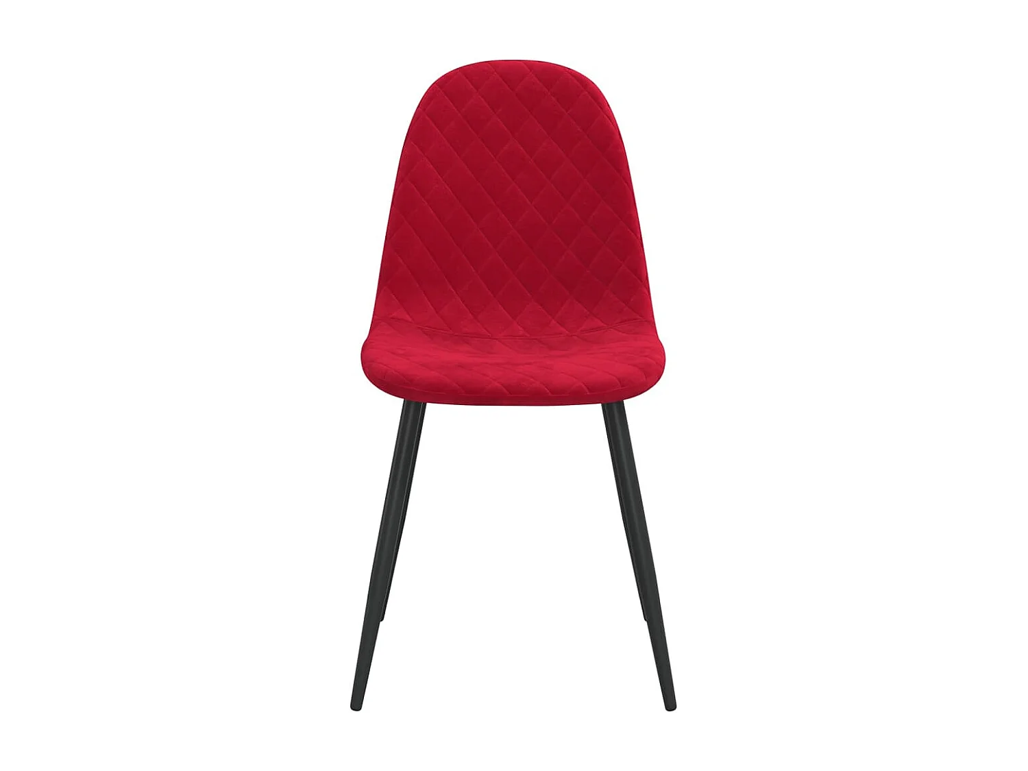 Chaises de salle à manger 4 pcs Rouge bordeaux Velours 13