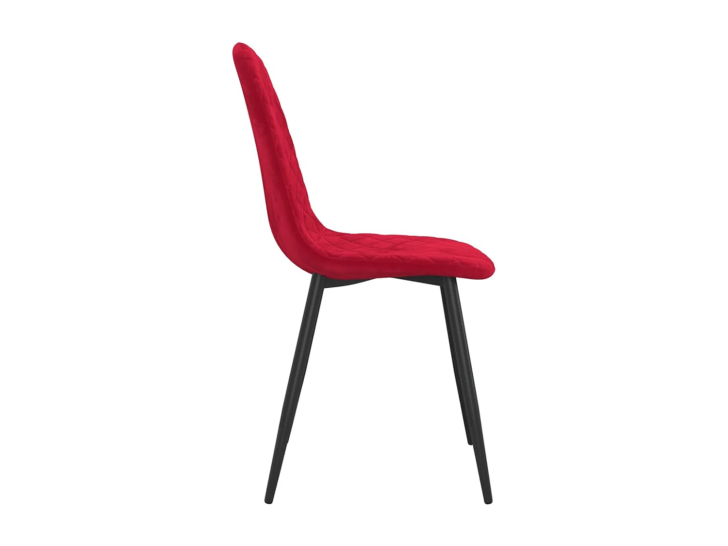 Chaises de salle à manger 4 pcs Rouge bordeaux Velours 13