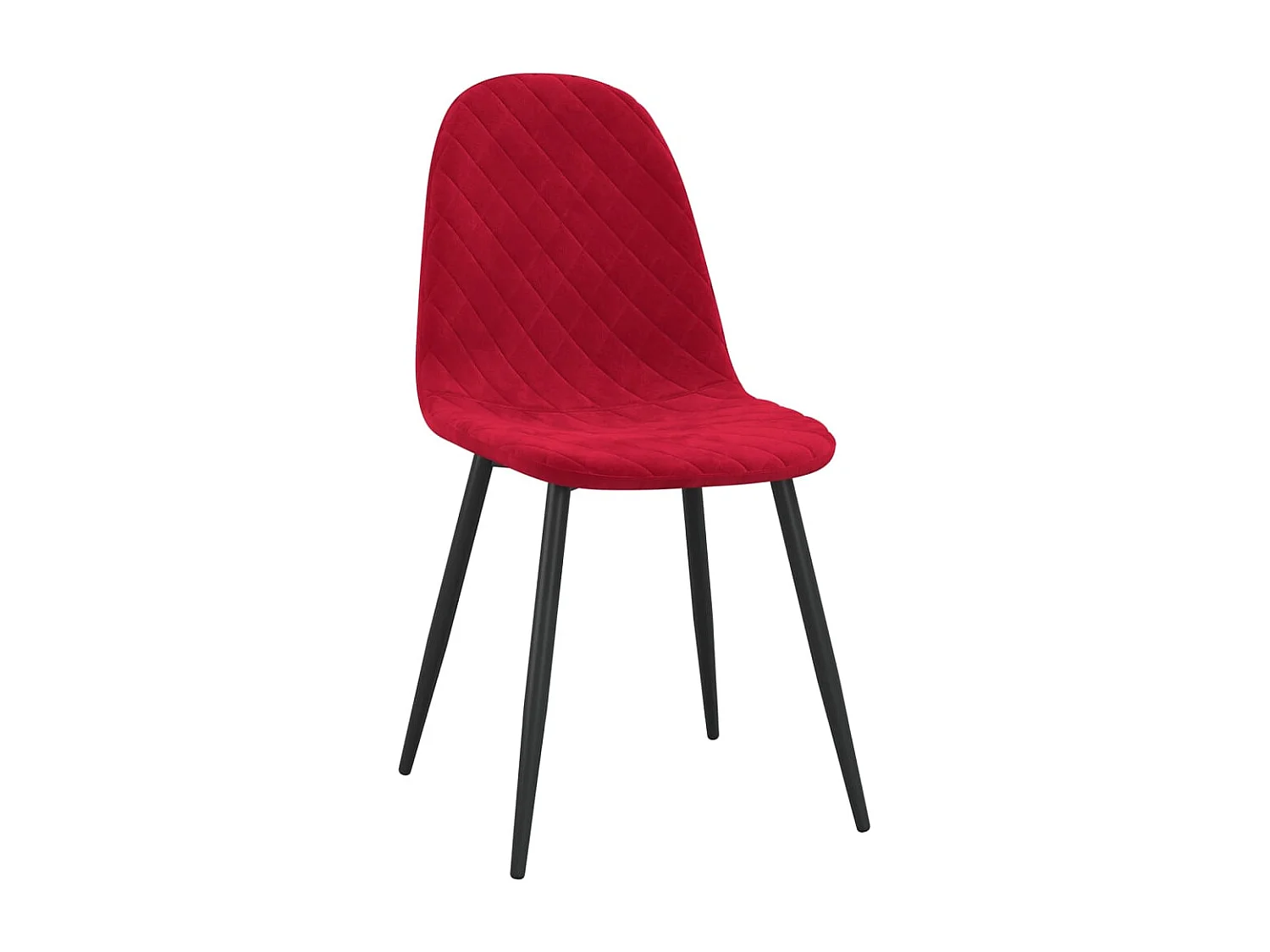 Chaises de salle à manger 4 pcs Rouge bordeaux Velours 13