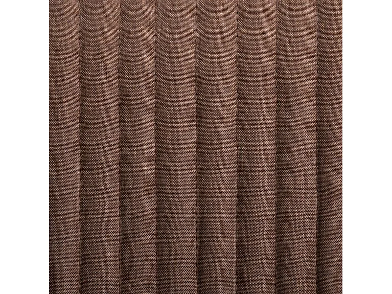 Chaise tissu marron et pieds métal noir Mikee - Lot de 2