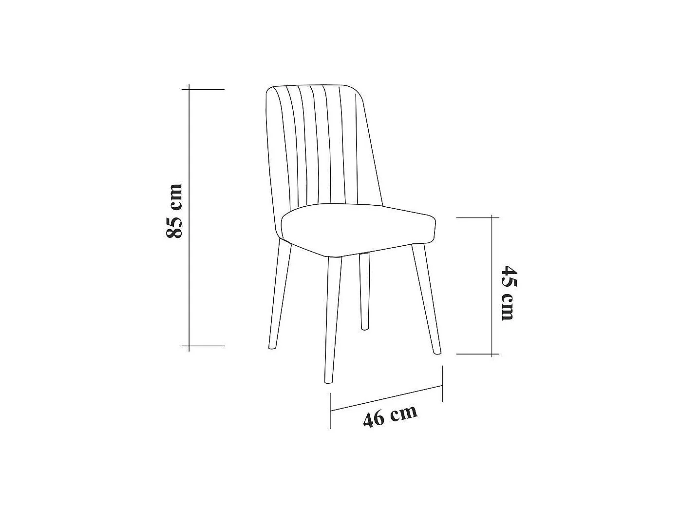 Chaise de salle à manger tissu rose pale et bois de pin blanc Mareva