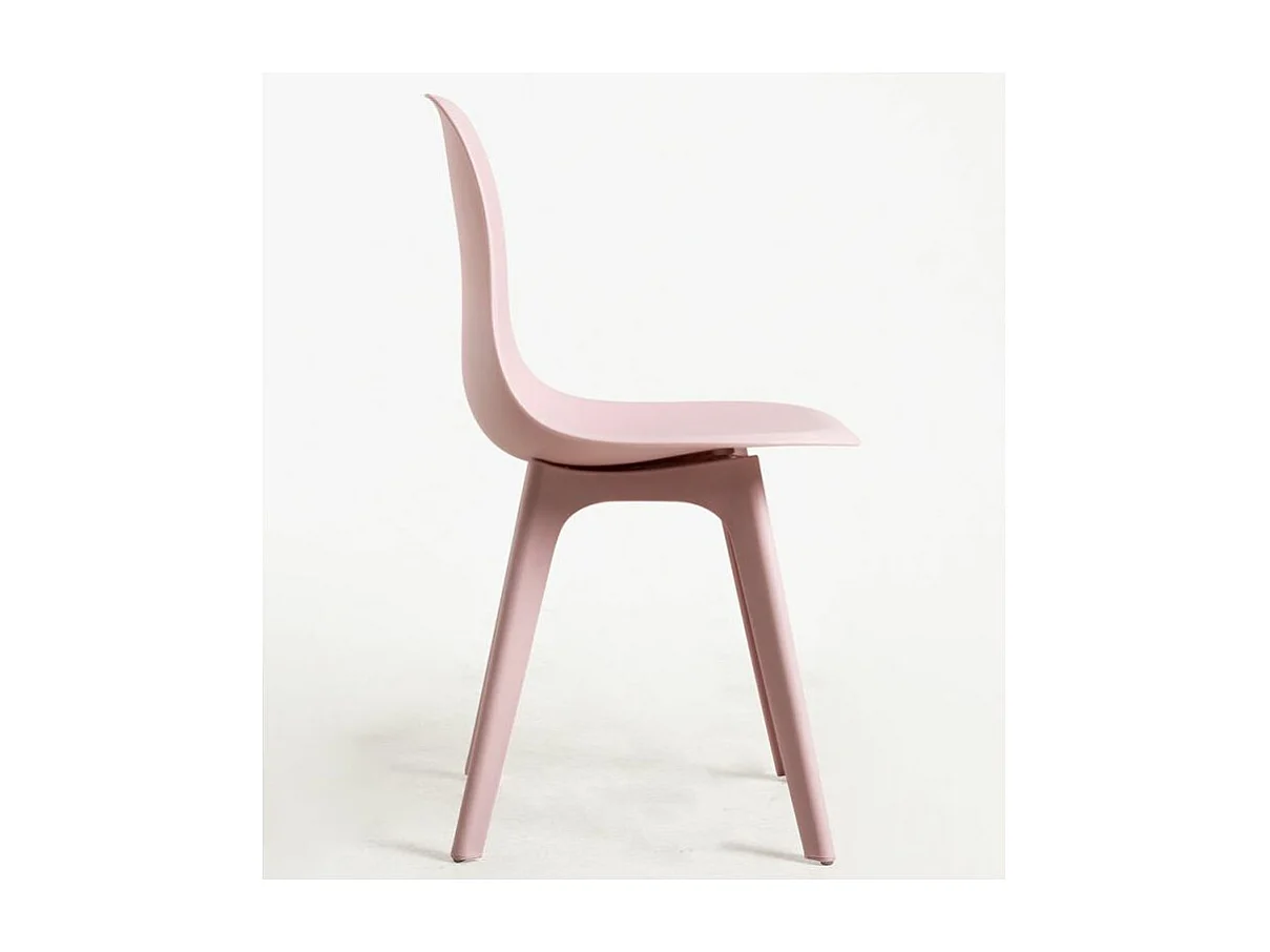 Silla Brink de polipropileno rosa claro - Juego de 2