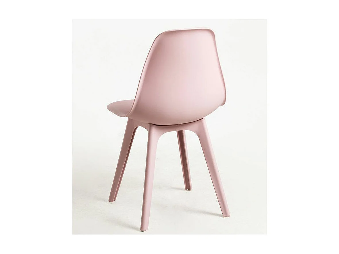 Silla Brink de polipropileno rosa claro - Juego de 2