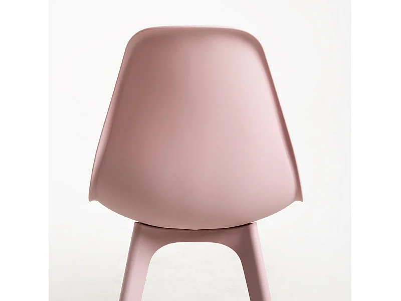 Silla Brink de polipropileno rosa claro - Juego de 2