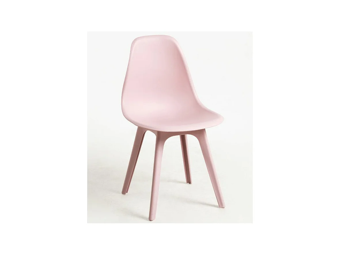 Chaise polypropylène rose clair Brink - Lot de 2