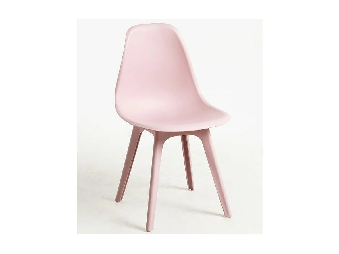 Chaise polypropylène rose clair Brink - Lot de 2