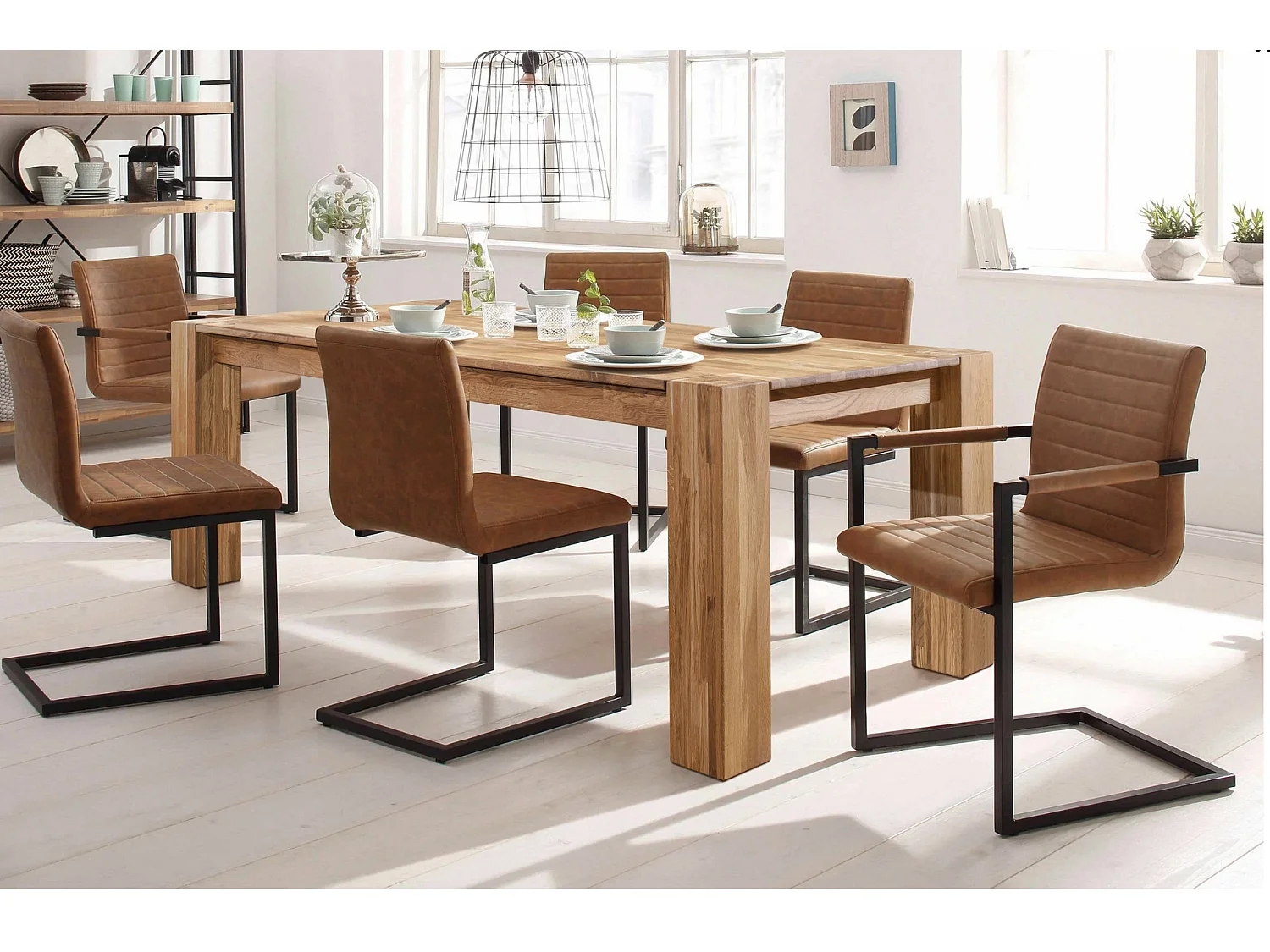 Proventa massief eikenhouten eettafel 200 cm