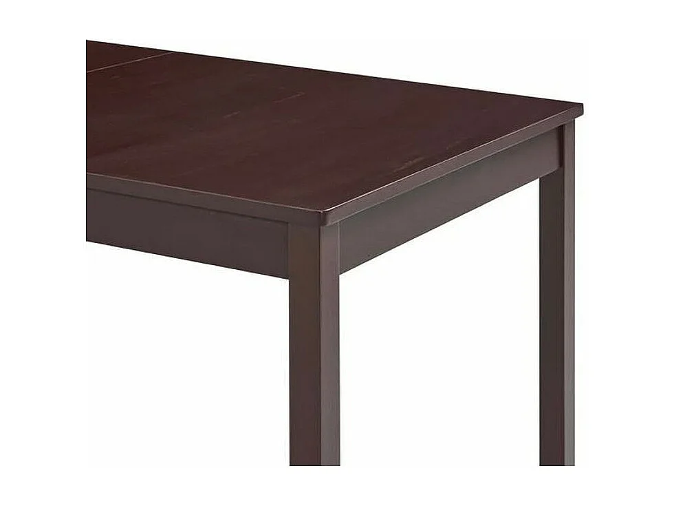 Table à manger pin massif marron foncé Sadou 140cm