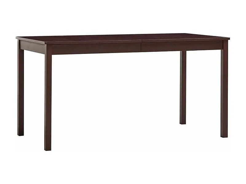 Table à manger pin massif marron foncé Sadou 140cm
